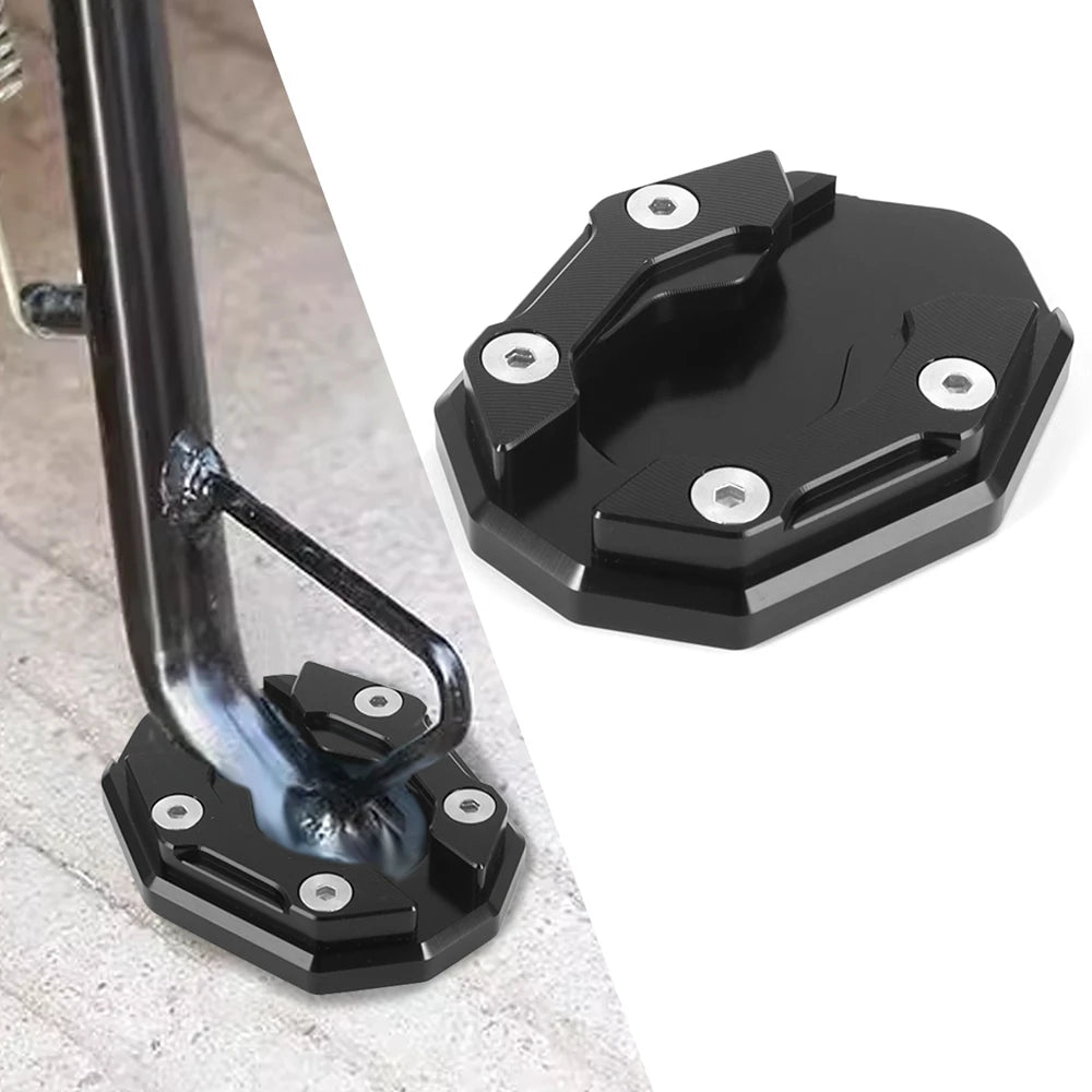 Aluminum Motorcycle Side Stand Pad Universal Enlarger Foot E