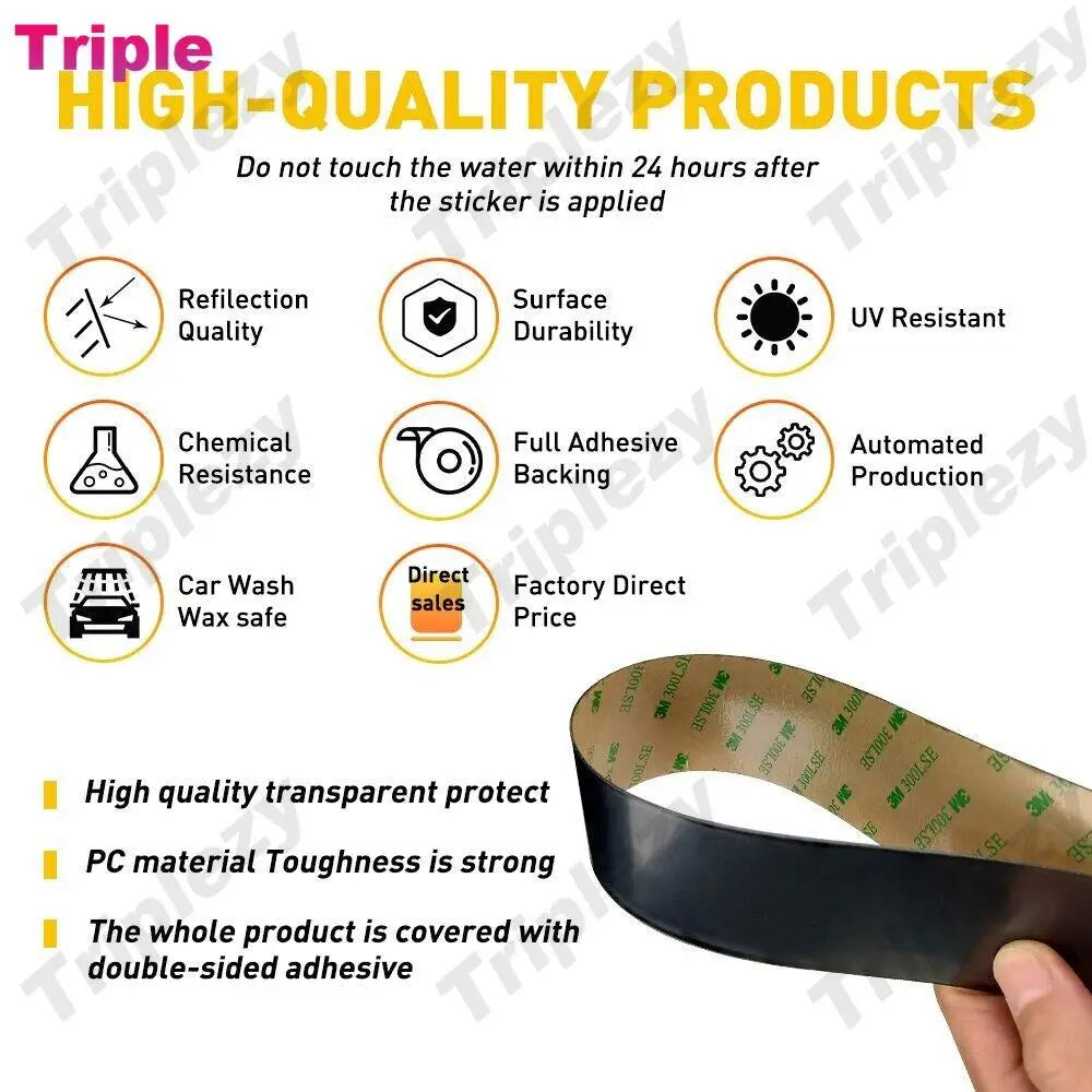 For Honda CRV CR-V Gen 4th 2012-2016 6Pcs Glossy Black/Chrom