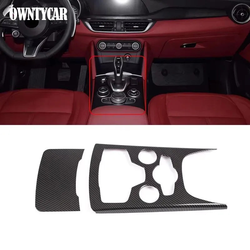 ABS Carbon Fiber For Alfa Romeo Stelvio 2017-2020 Car Interior Trim Sticker Accessories Car Modification Car Styling
