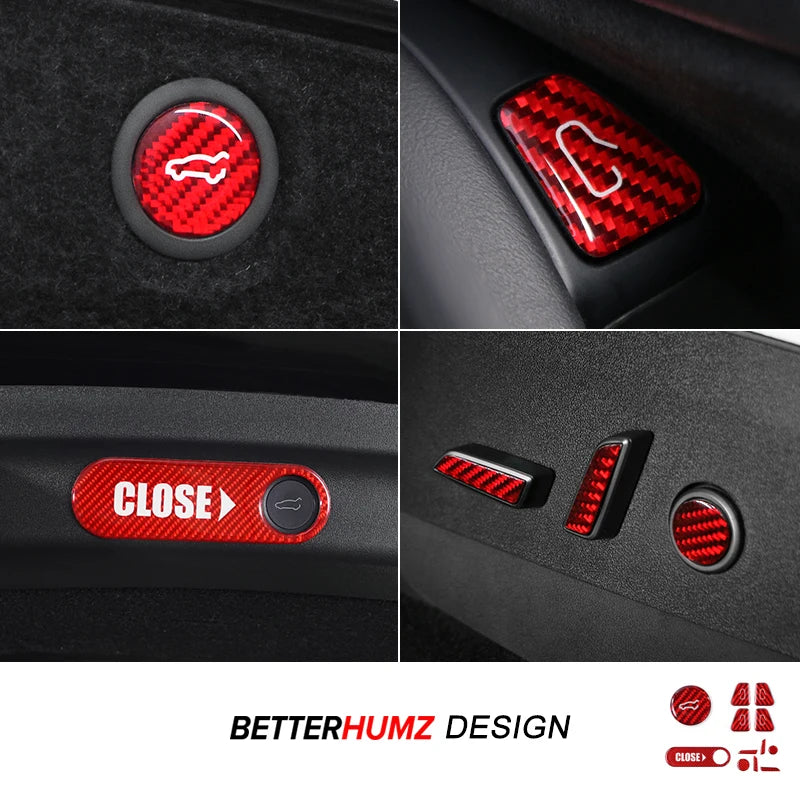 For Tesla Model 3 Model Y 2019-2023 Carbon Fiber Door Switch