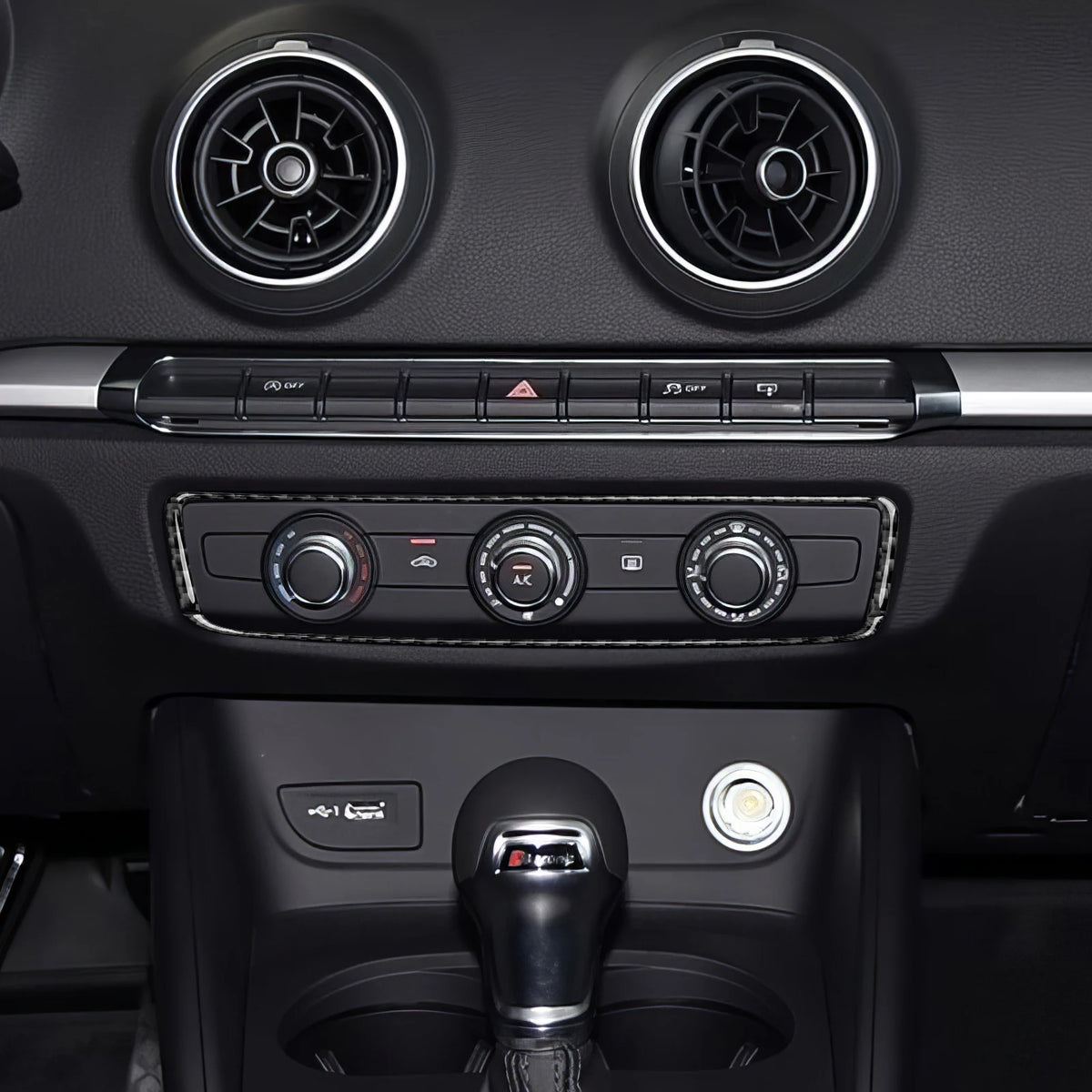 For Audi A3 S3 RS3 8V (2013-2020) Carbon Fiber Interior Stic