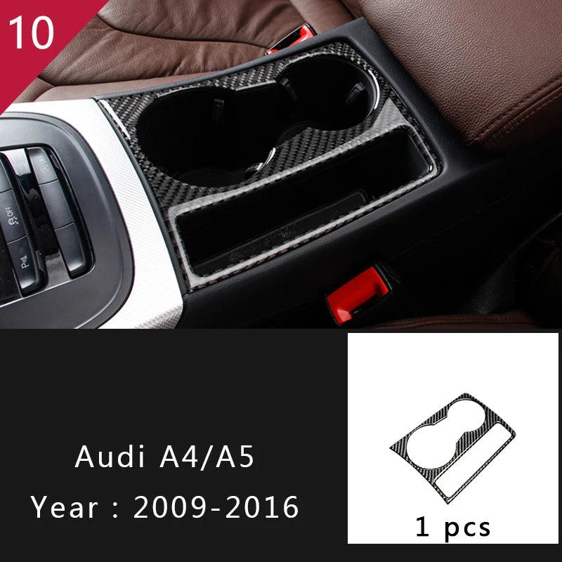 For Audi A4 S4 RS4 B8 8K A5 S5 RS5 8T 8F Car Carbon Fiber Window Door Panel Strips Cover Protective Trim Sticker Accessories