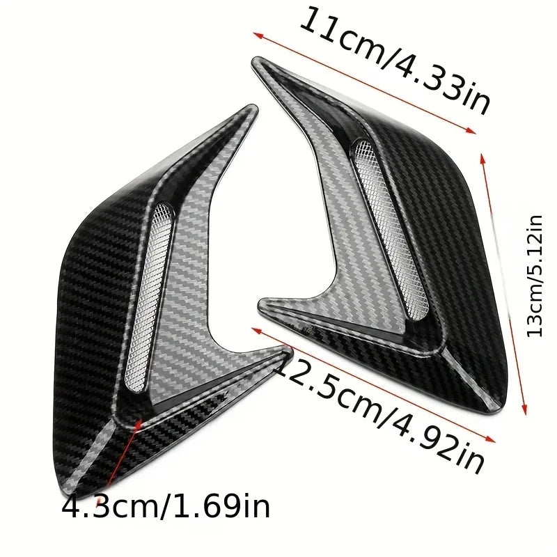 Carbon Fiber Universal Car Shark Gills Fender Side Air Flow 