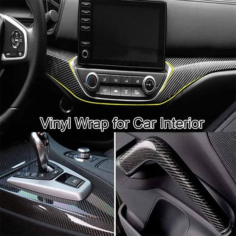7D Carbon Fiber Vinyl Wrap Film Waterproof Car Interior Moul