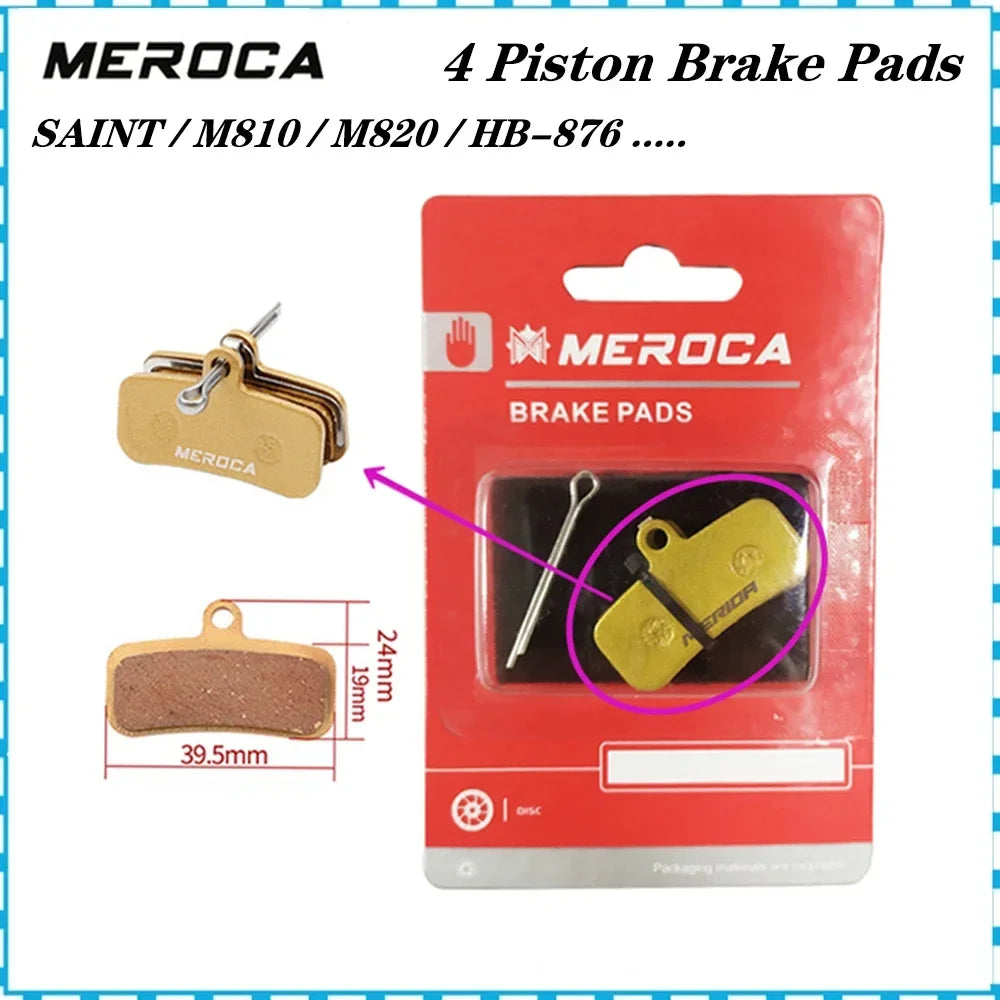 MEROCA 4 Piston Mtb Bike Hydraulic Brake Pads For Saint M810