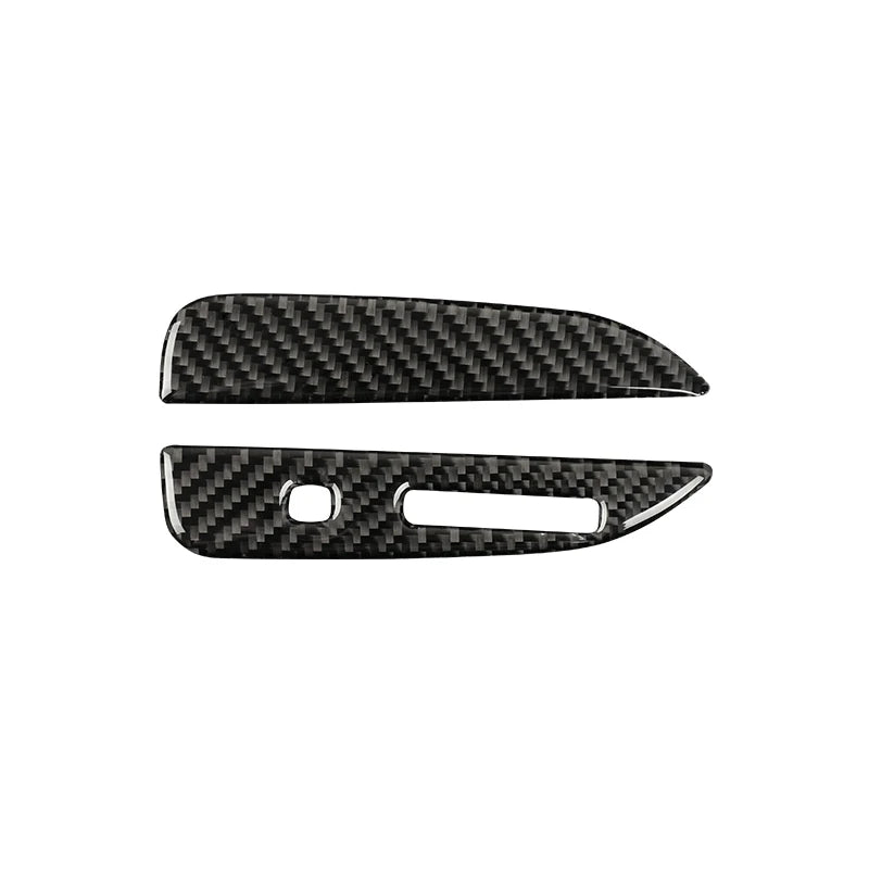 For Ford Mustang GT 2015-2021 Accessories Carbon Fiber Interior Car Gear Shift Box Panel Cover Trim Frame Decorative Kit Sticker
