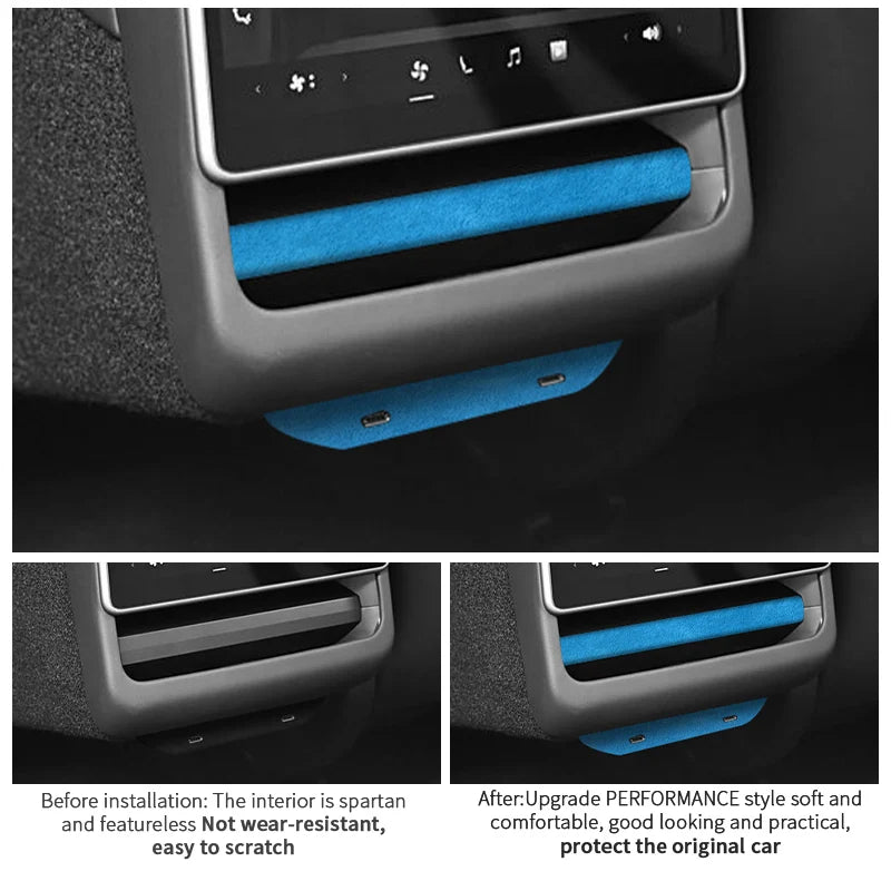 Top Suede For Tesla Model Y Juniper / Model 3 Highland Rear 