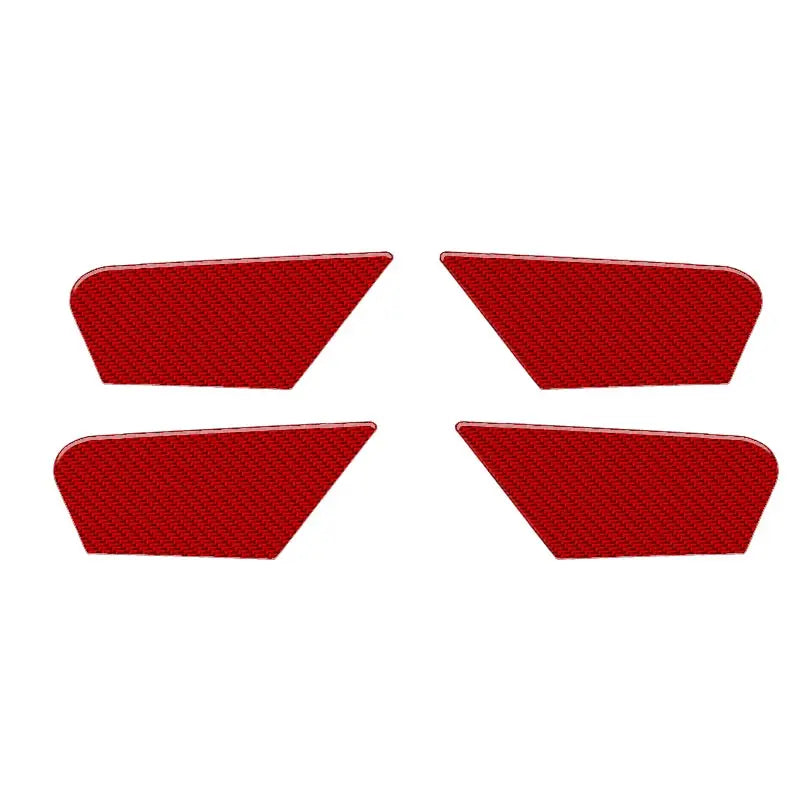 4pcs Carbon Fiber Car Door Inner Bowl Decoration Stickers Trim Patch For Alfa Romeo Giulia Stelvio Car Interior Accessories