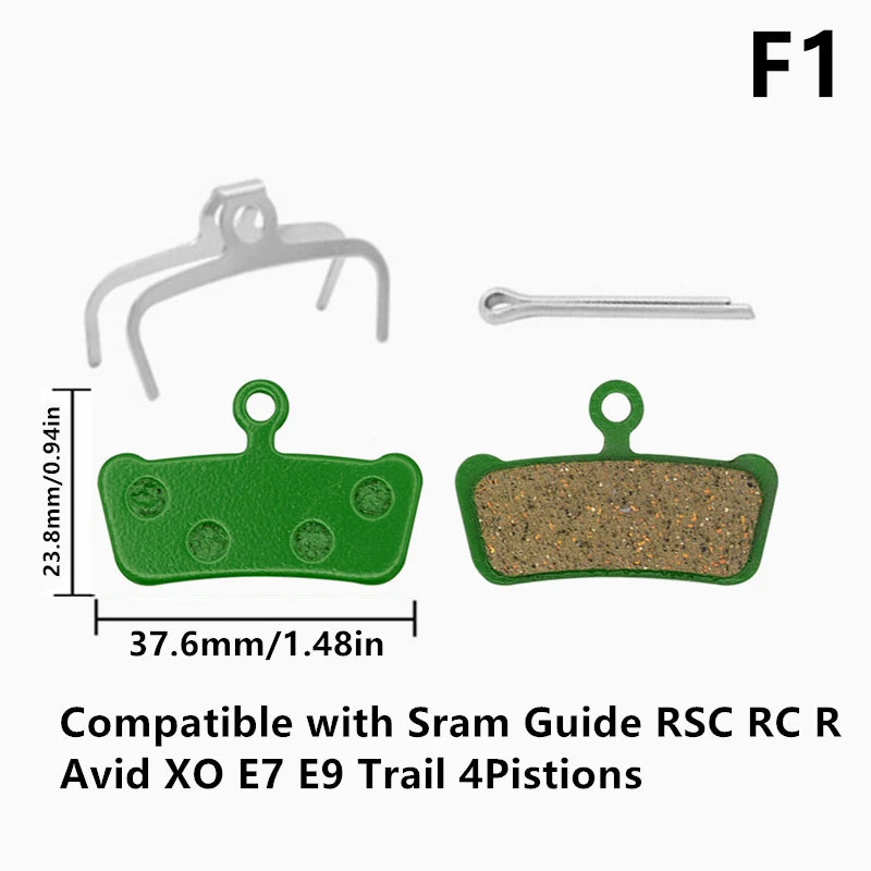 1 Pair Ceramic MTB Hydarulic Disc Brake Pads Road For Shimano SRAM Magura Durable & Reliable Performance Cycling Accessory