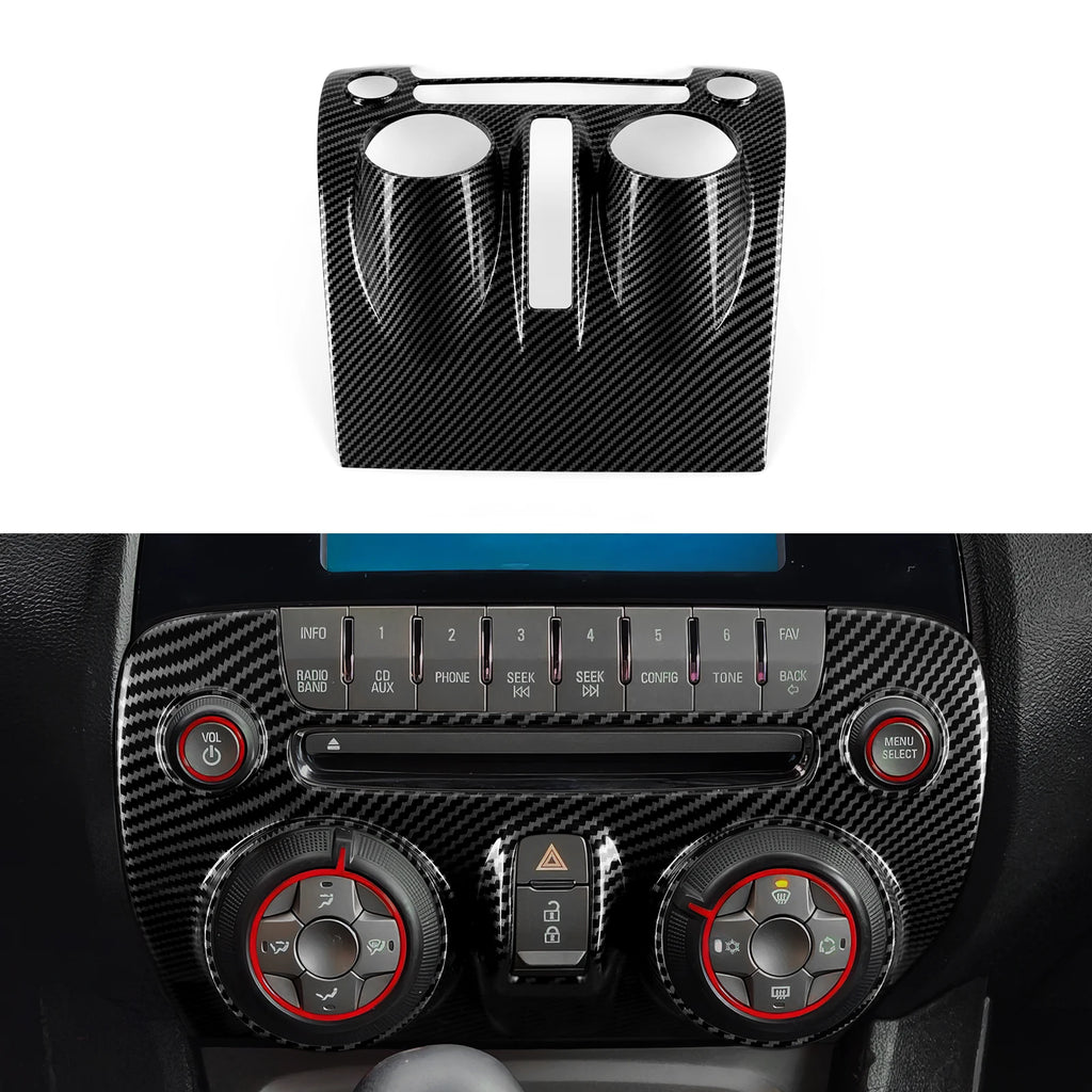 ABS Trim Car Center Console Gear Shift Panel Cover Carbon Fi