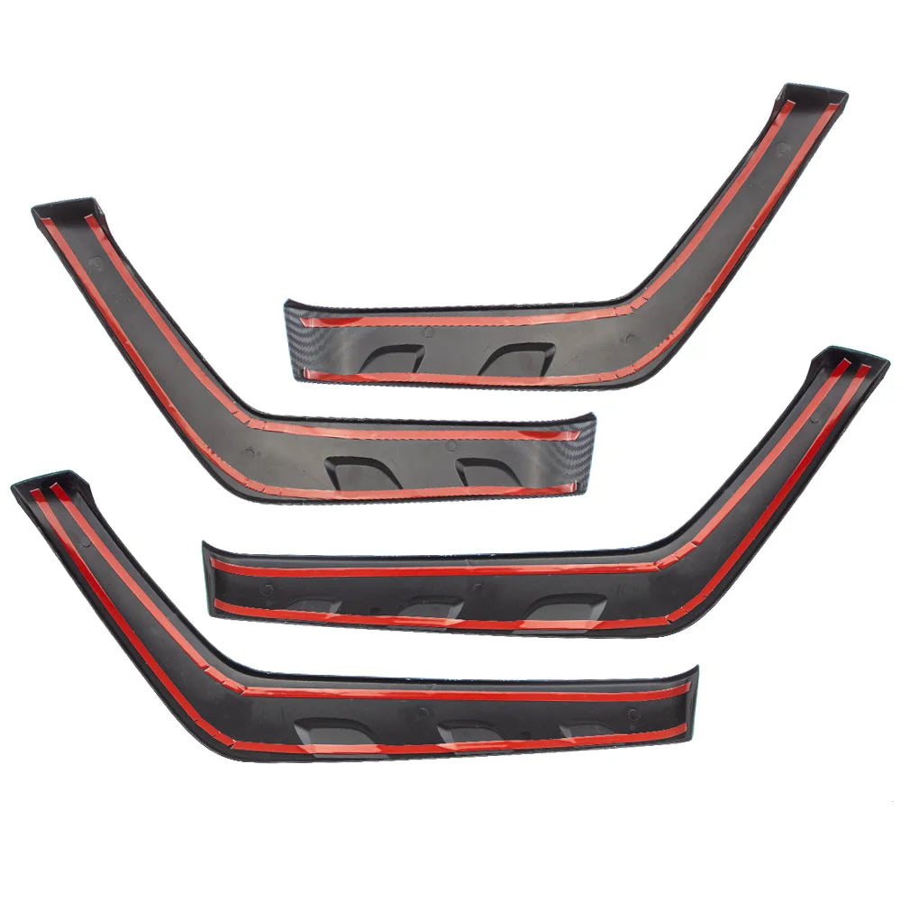 4Pcs Carbon Fiber Color Car Interior Door Handle Cover Trim 