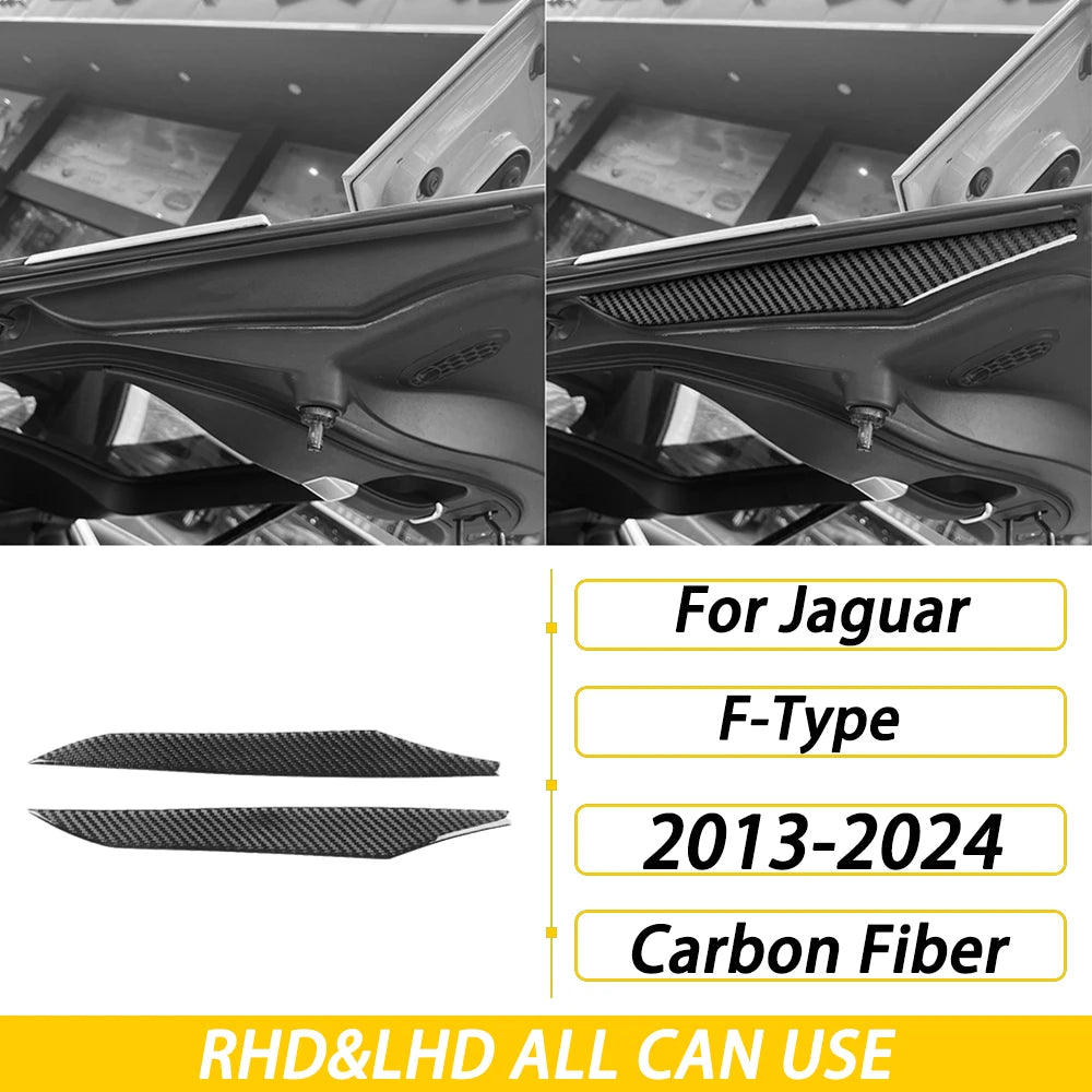 For Jaguar F-TYPE 2013-2024 Carbon Fiber Center Console Gear Shift Dashboard Air Vent Panel Trim Set Car Accessories Sticker