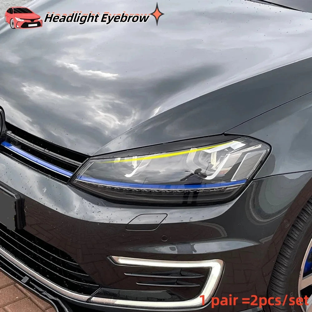2pcs/Set ABS Car Headlight Eyebrow For Volkswagen VW GOLF 7 