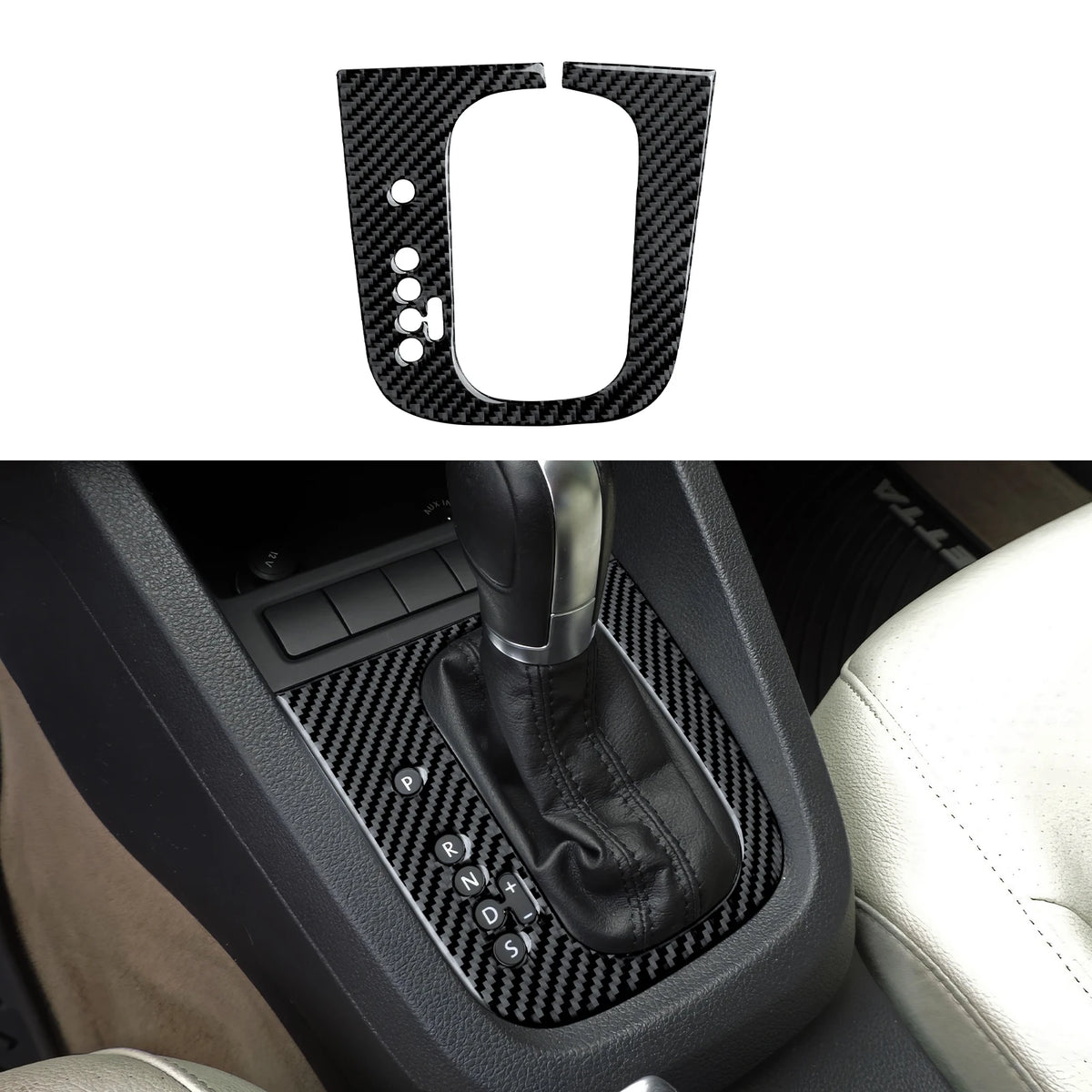 Car Center Console Gear Shift Panel For Volkswagen Golf VI MK6 GTI R Plus (2010-2014) Carbon Fiber Interior Sticker Trim Set Kit