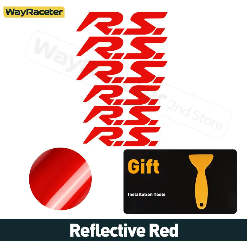 6 Pcs Car Brake Caliper Sticker Hi Temp Waterproof Reflective Decal For Renault Megane RS Clio Sandero GT Twingo Laguna Arkana