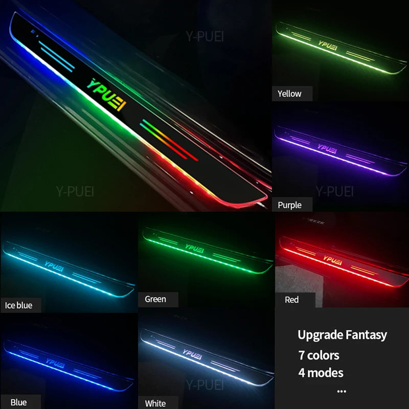USB Power Moving LED Welcome Pedal Car Scuff Plate Door Sill