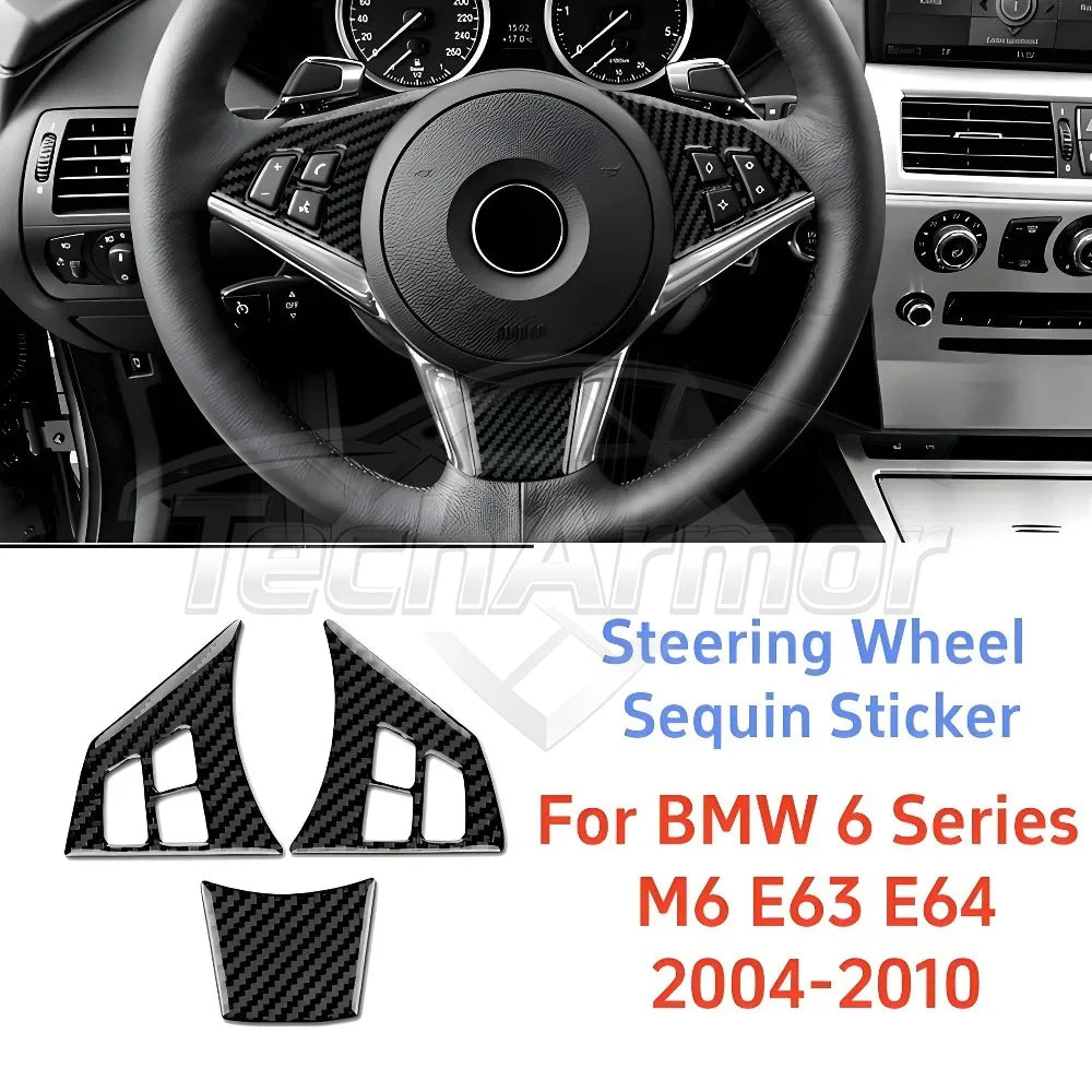 Carbon Fiber For BMW M6 E63 E64 2004-2010 Car Steering Wheel