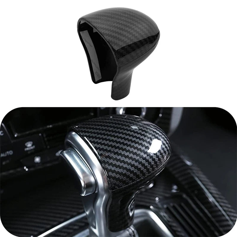LHD For Audi A3 S3 2014 2015 2016 2017 2018 Carbon Fiber Pattern Gear Shift Knob Handle Trim Cover Sticker Car Accessories