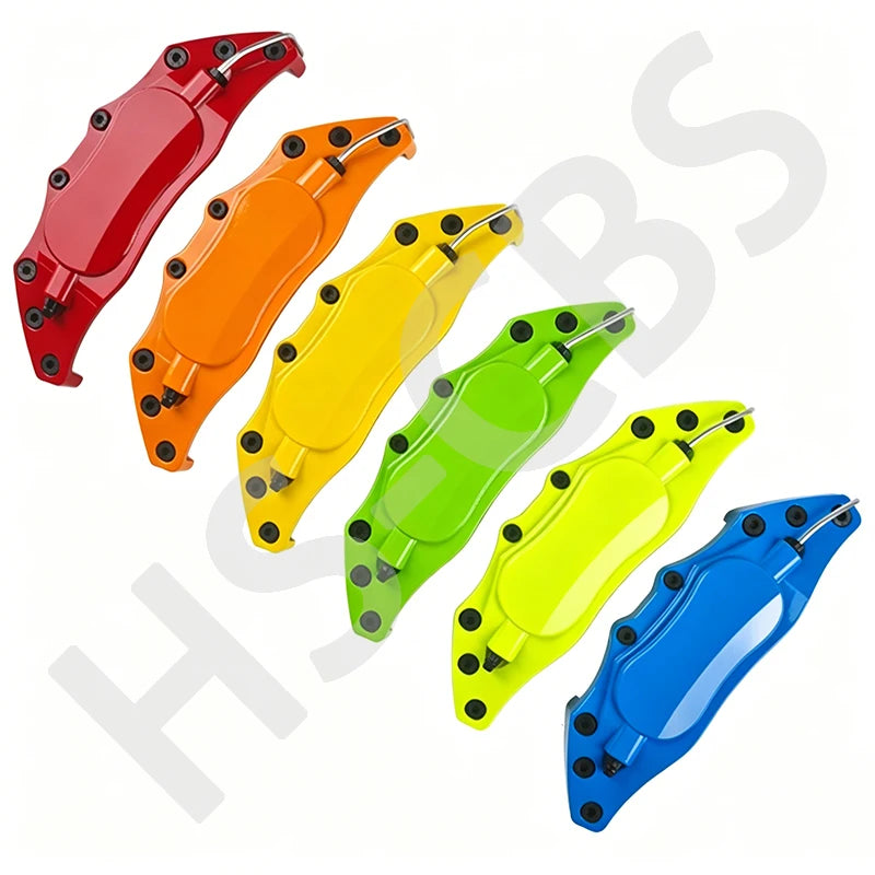 2/4Pcs L/M Metal Car Brake Caliper Cover Stickers Brake Disc