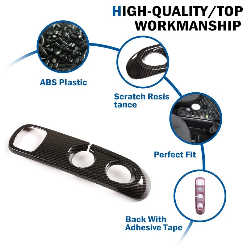ABS Carbon Fiber Texture Car Center Console Gear Shift Panel