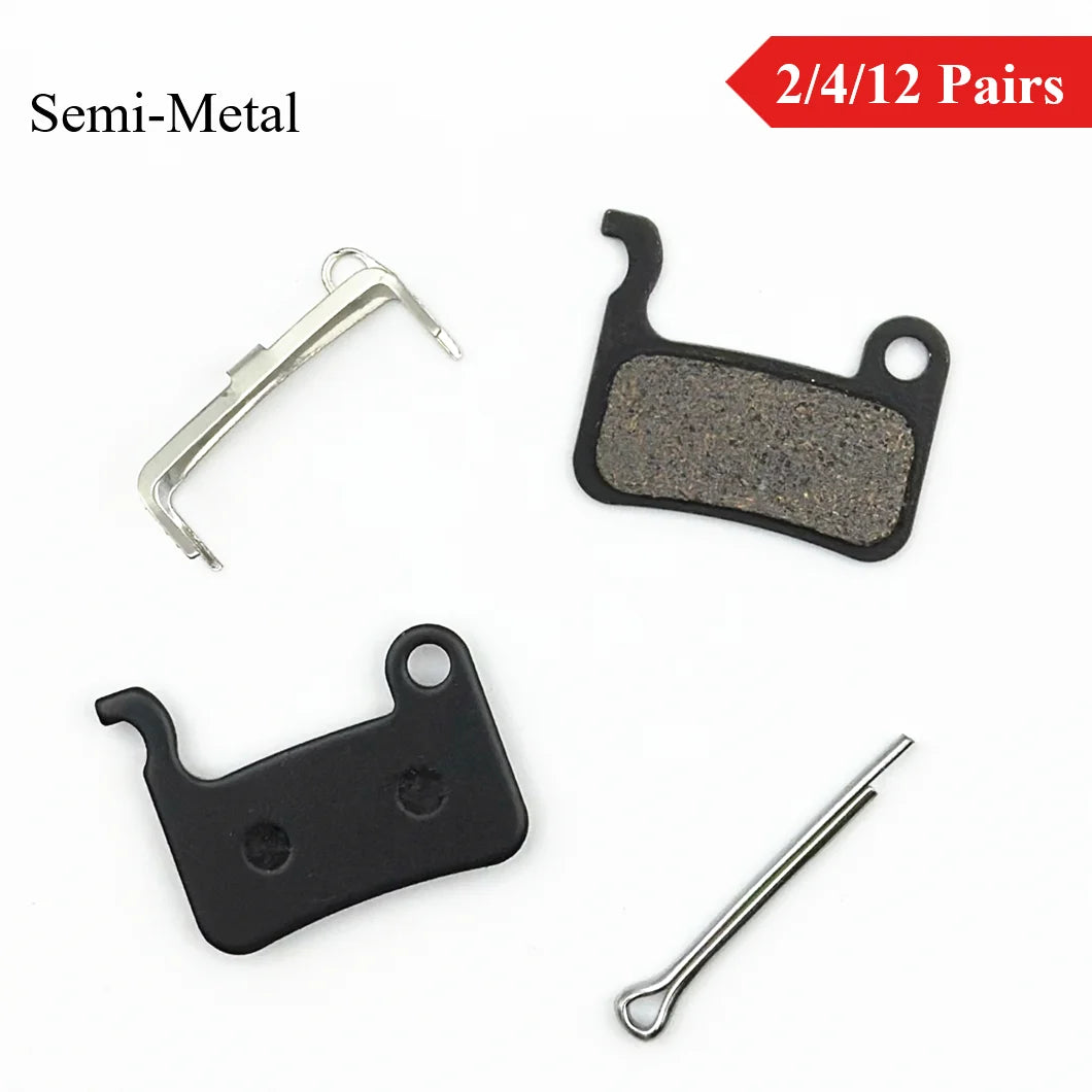 Semi-Metal 2/4/12 Pairs Disc Brake Pads for Mountain Bike fo