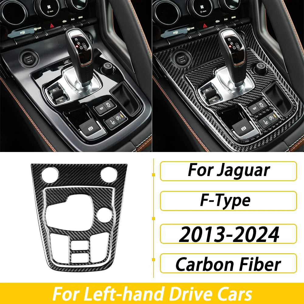 For Jaguar F-TYPE 2013-2024 Carbon Fiber Center Console Gear Shift Dashboard Air Vent Panel Trim Set Car Accessories Sticker
