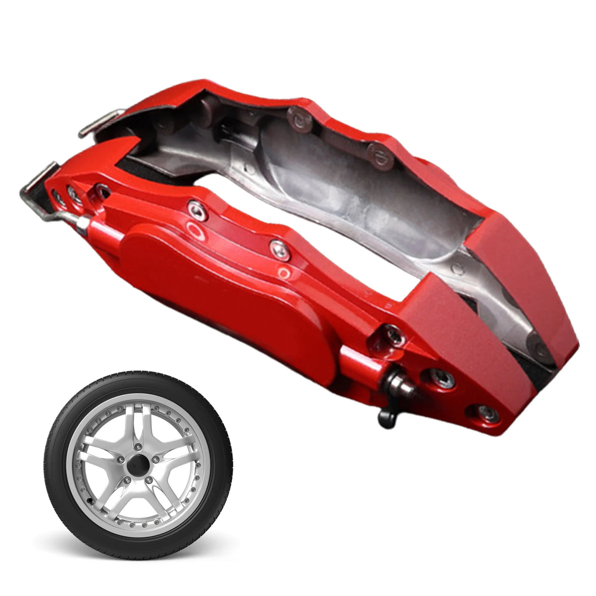 Car Brake Caliper Cover Aluminum Alloy Disc Brake Caliper Fake Covers Safely Protect Car Brake Calipers Car Wheel Modification