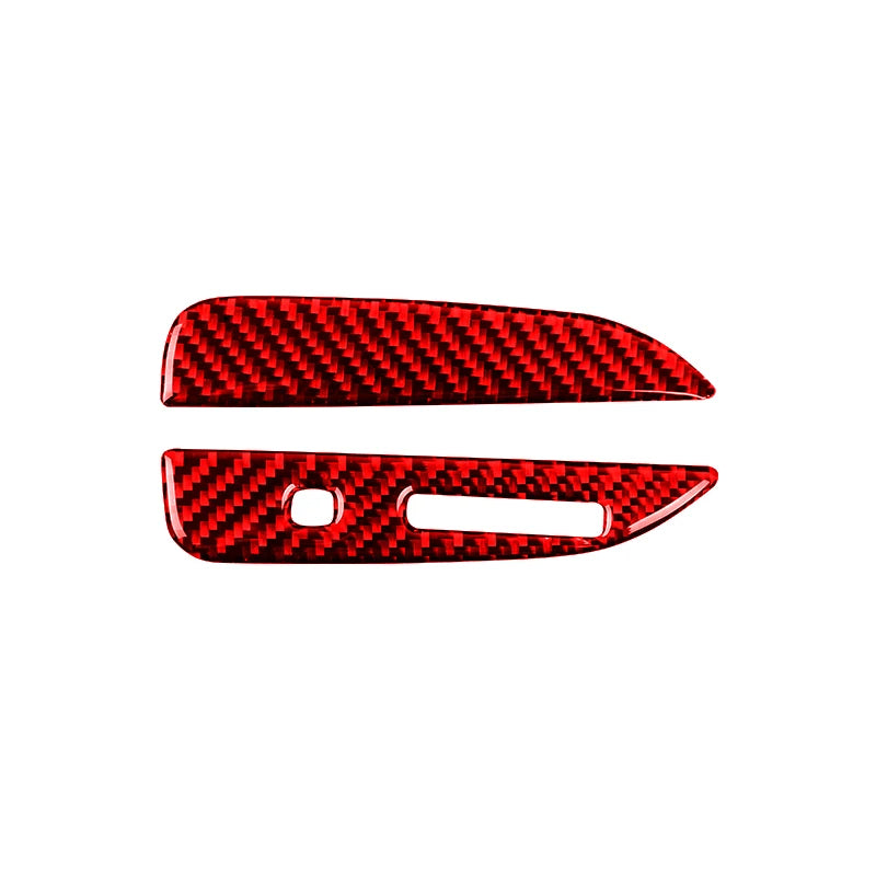 For Ford Mustang GT 2015-2021 Accessories Carbon Fiber Interior Car Gear Shift Box Panel Cover Trim Frame Decorative Kit Sticker