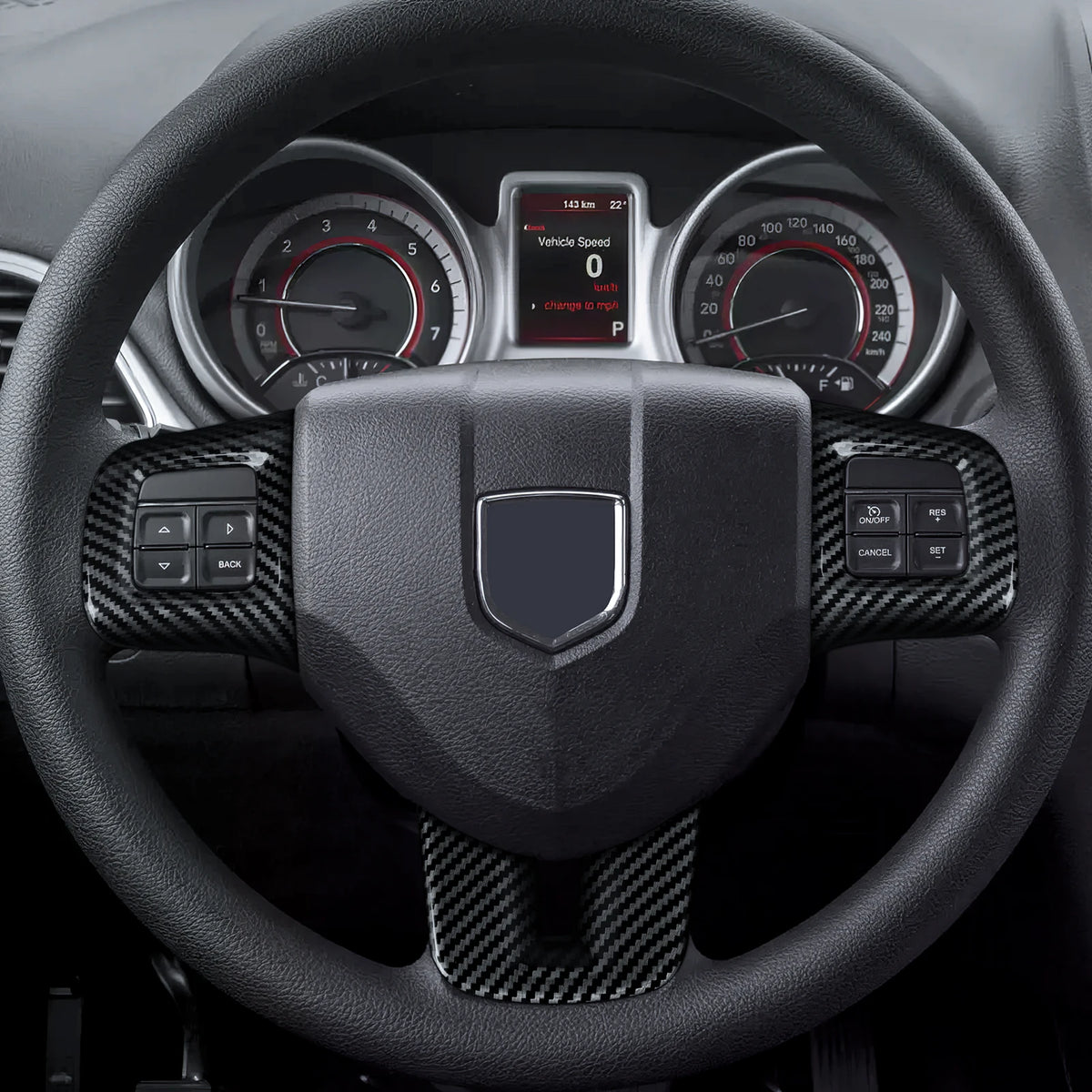 Car Steering Wheel Panel ABS Trim For Dodge Charger Challeng