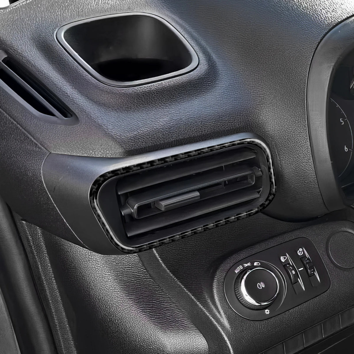 Carbon Fiber Interior Sticker. Car Center Console Side Air O