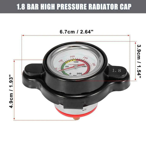 1.8 Bar High Pressure Radiator Cap 25.6Psi With Temperature 