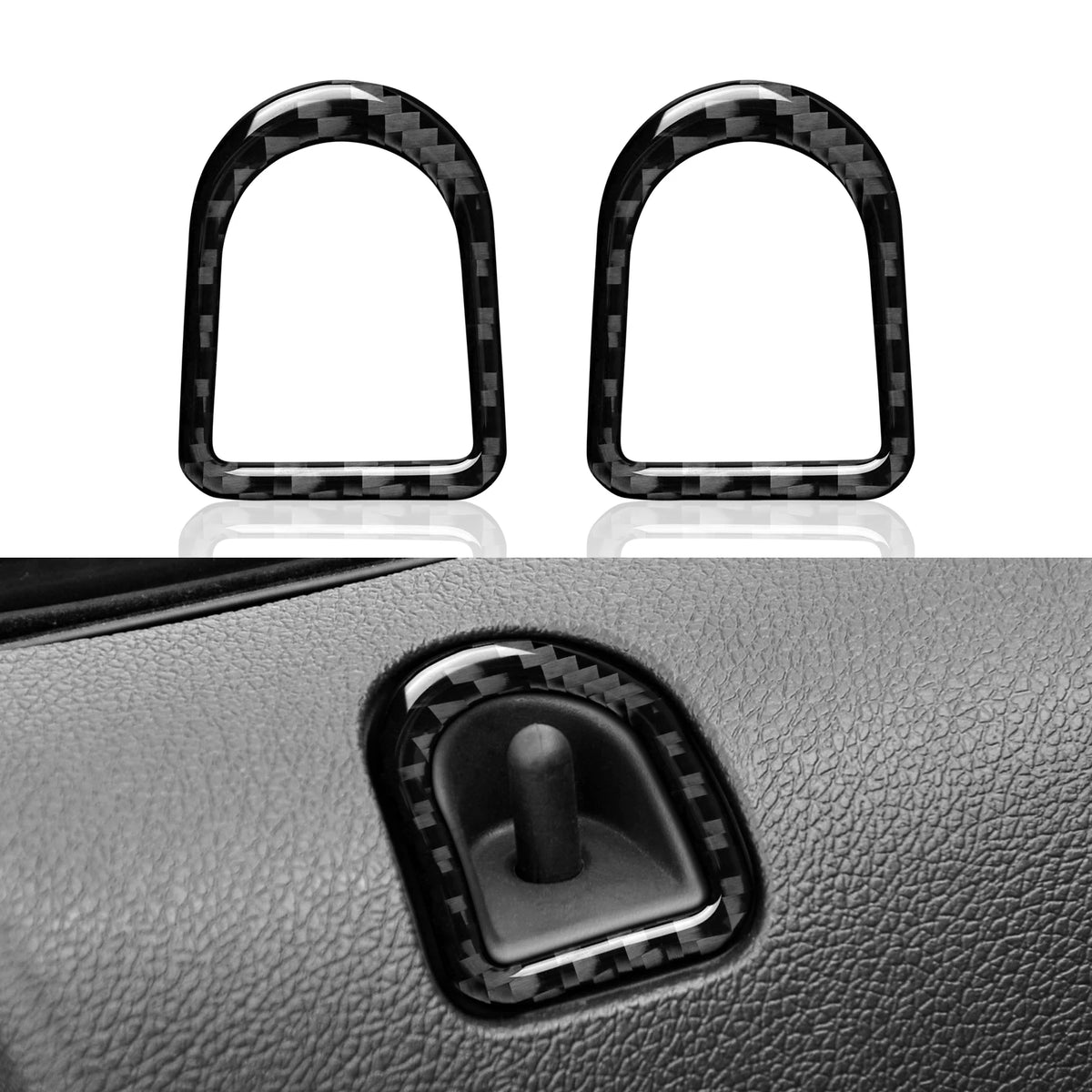 For Ford Mustang GT Shelby (2010-2014) Carbon Fiber Interior Sticker Car Center Console Gear Shift Panel Steering Wheel Trim