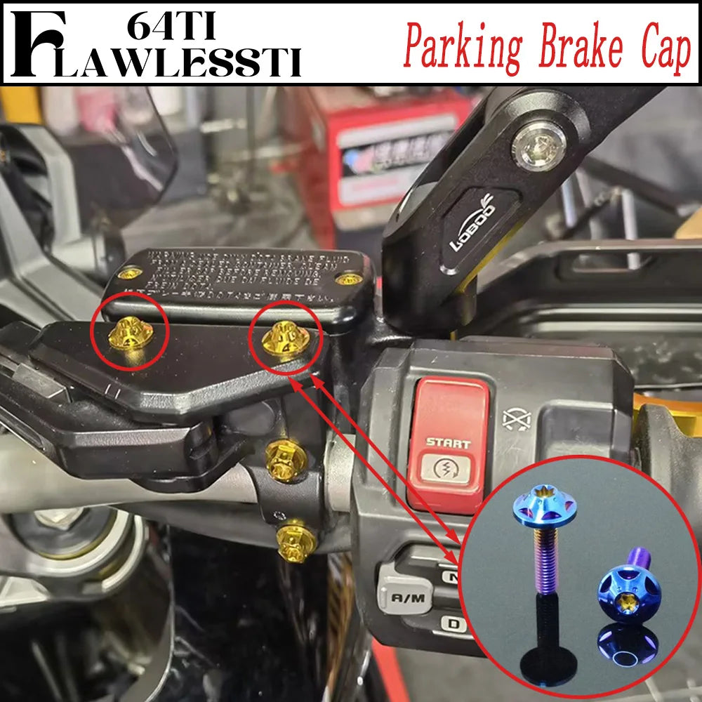 FLAWLESSTI Gr5 Titanium Bolt Windshield Mirror Bar End Front Cover Fender Caliper Brake Disc Switch Bolt For Honda Forza 750