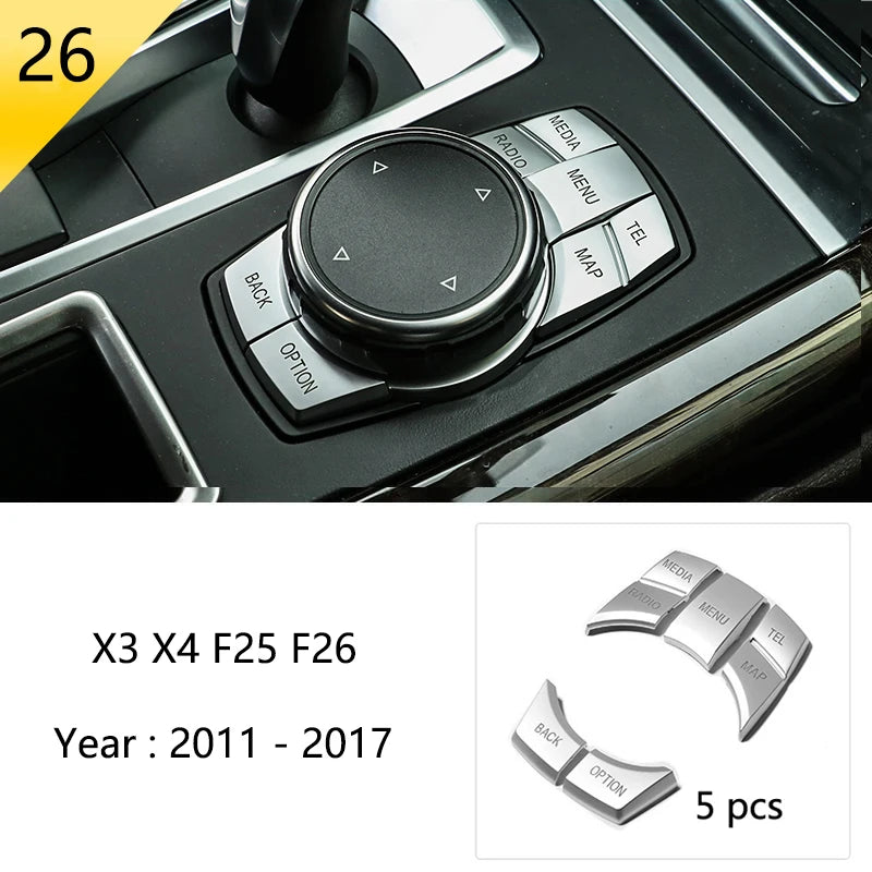 Accessories for BMW X3 X4 F25 F26 Car Inner Gearshift Air Conditioning CD Panel Door Armrest Cover Trim Decorative Car Stickers