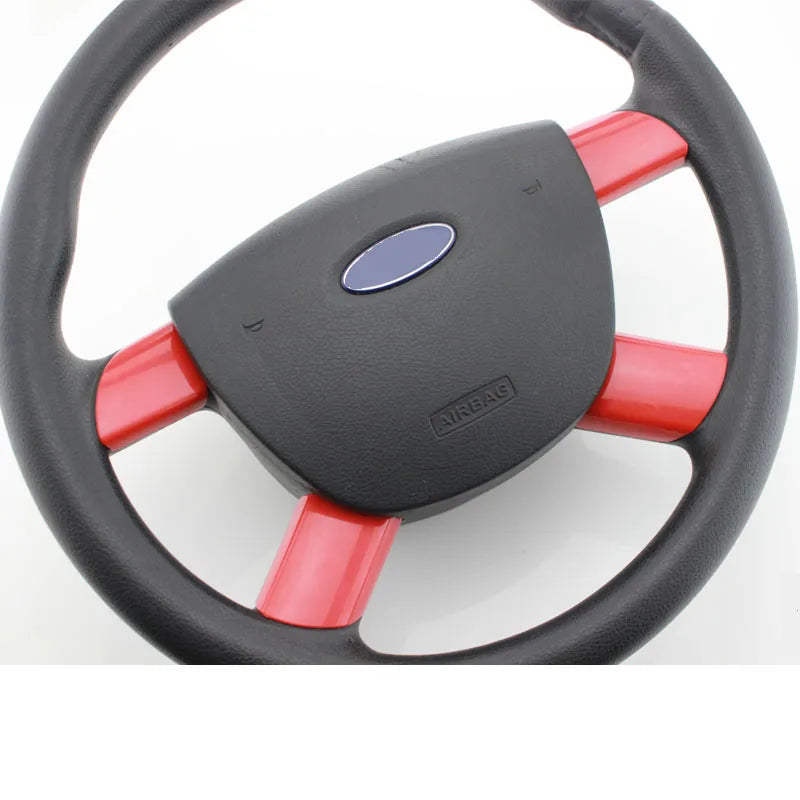 My Good Car Accessories Steering Wheel Buttons Panel Cover Trim Stickers Carbon Fiber for Ford Focus 2 MK2 2005 - 2011