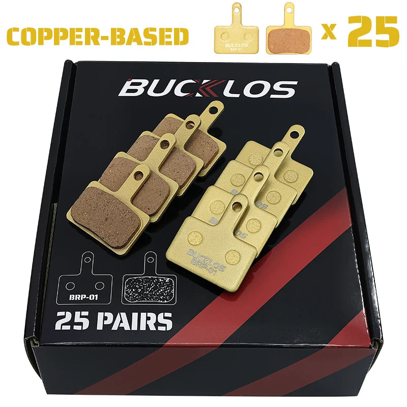 25 Pairs BUCKLOS Disc Brake Pads for SHIMANO B01S B05S Ceramic Resin Bicycle Hydraulic Brake Pads Road Mountain Bike Brake Pads