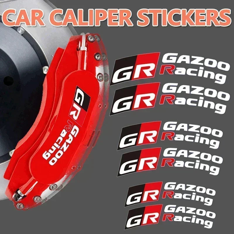 Car Brake Caliper Sticker Heat Resistant Decals for GR GAZOO
