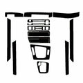 1 Set Car Interior Glossy Carbon Fiber Wrap Dashboard Trim F