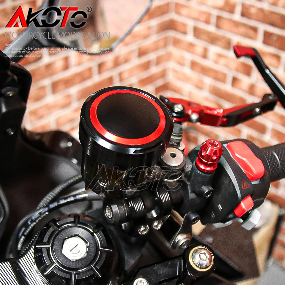 Front Rear Brake Fluid Reservoir Cover Engine Oil Filler Tir