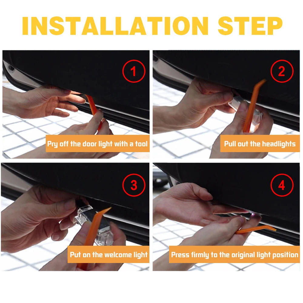 LED Car Door Interior Welcome Warning Light For AUDI A1 8X A