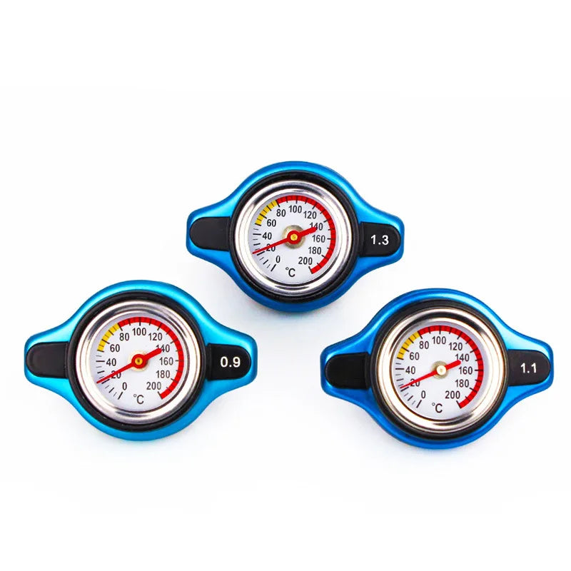 Thermost Radiator Cap Tank Cover Water Temperature Gauge 0.9