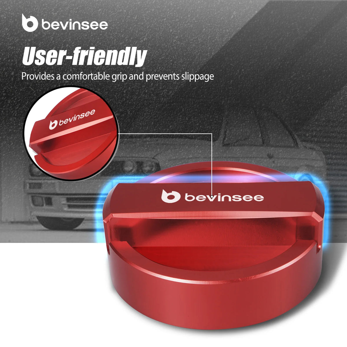 BEVINSEE Engine Oil Filler Neck Sealing Cap for BMW E60 E30 