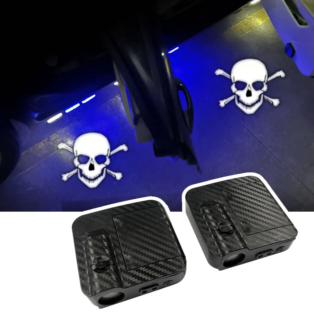 2Pcs Car Door Badge Welcome Light HD Wireless Projector Lamp
