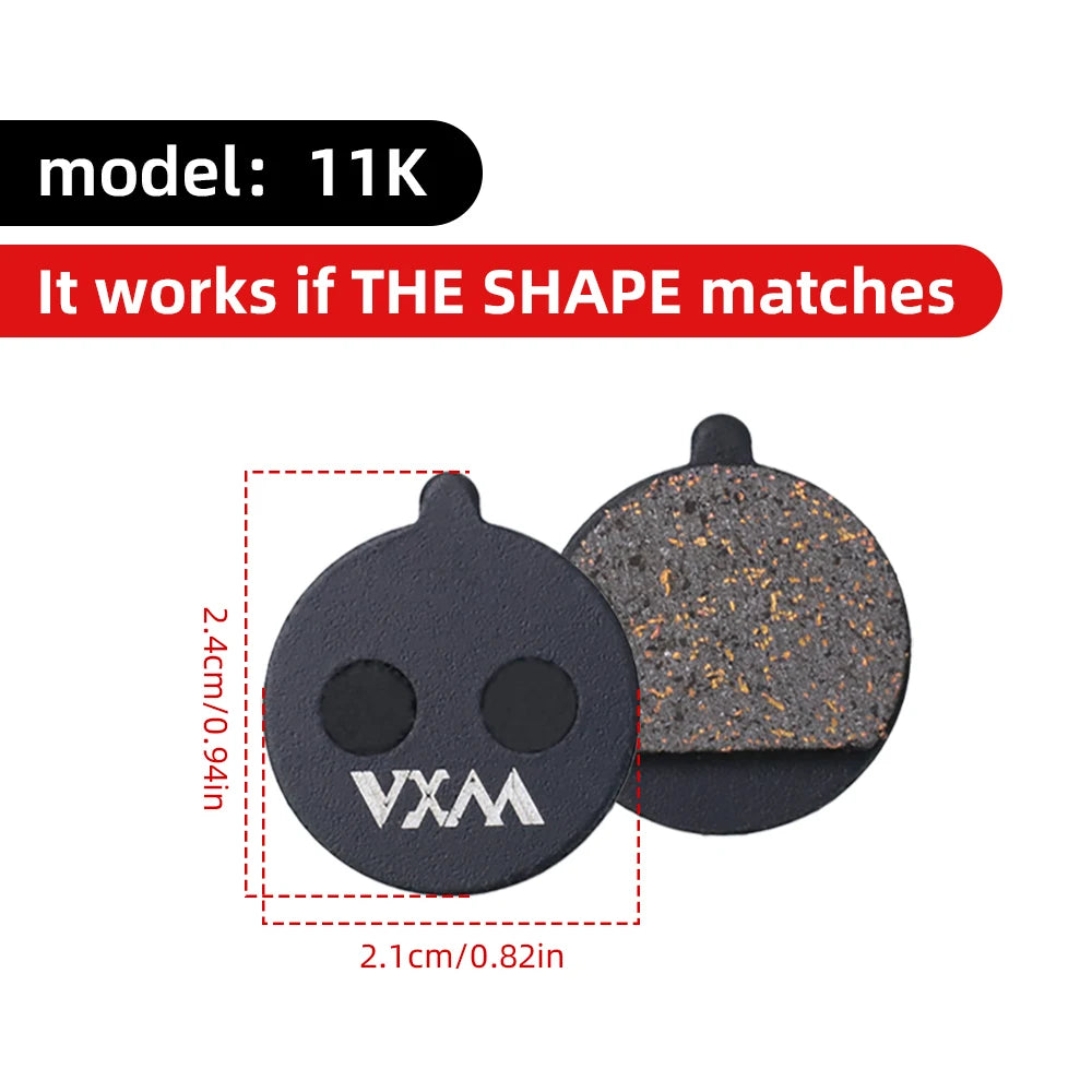 VXM Bicycle Hydraulic Disc Brake Pads MTB Bike Semi-Metal Road Cycling Wear Resistant Quiet Durable Brake Pad Part Accessories