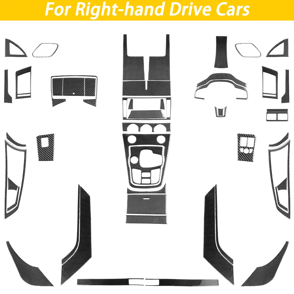 For Jaguar F-TYPE 2013-2024 Carbon Fiber Center Console Gear Shift Dashboard Air Vent Panel Trim Set Car Accessories Sticker
