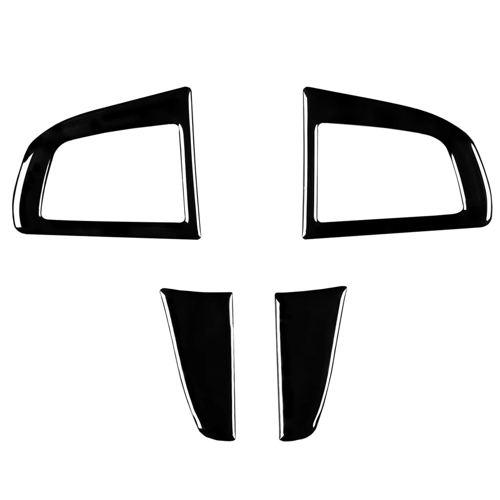 For Mazda 3 Axela 2010-2013 Auto Steering Wheel Button Frame Piano Black Trim Sticker Car Interior Decor Styling Accessories