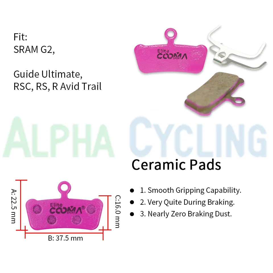 4 Pairs Ceramic Disc Brake Pads for SRAM G2 Guide RSC RS R A
