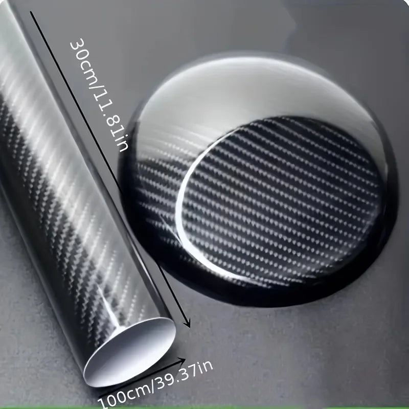 7D Carbon Fiber Car Film Interior Moulding Stickers PU Leath