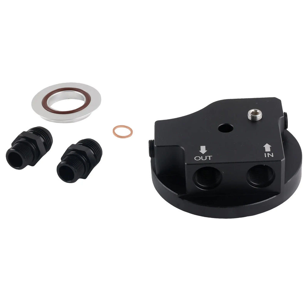 Engine Oil Filter Cap With Oil Cooler Fittings for BMW M50 S