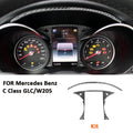Carbon Fiber Car Instrument Screen Panel Trim Frame Interior Decoration Sticker For Mercedes Benz 2016-2019 C Class GLC W205